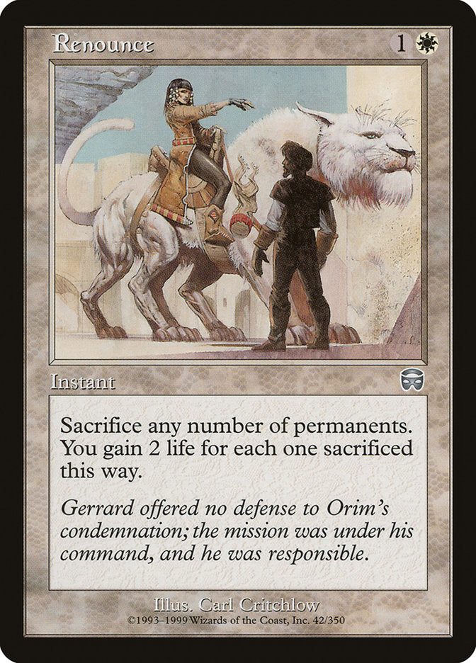 Renounce [Mercadian Masques] | Good Games Morley