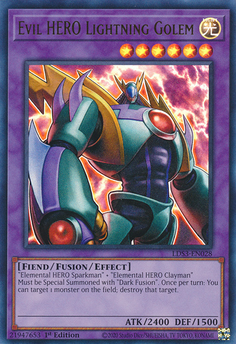 Evil HERO Lightning Golem [LDS3-EN028] Ultra Rare | Good Games Morley
