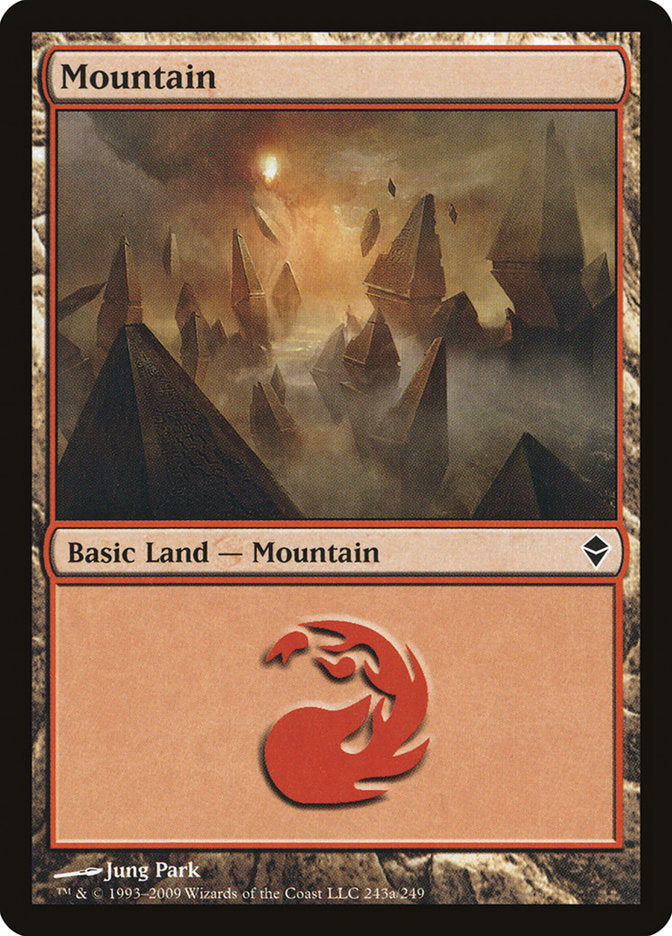 Mountain (243a) [Zendikar] | Good Games Morley