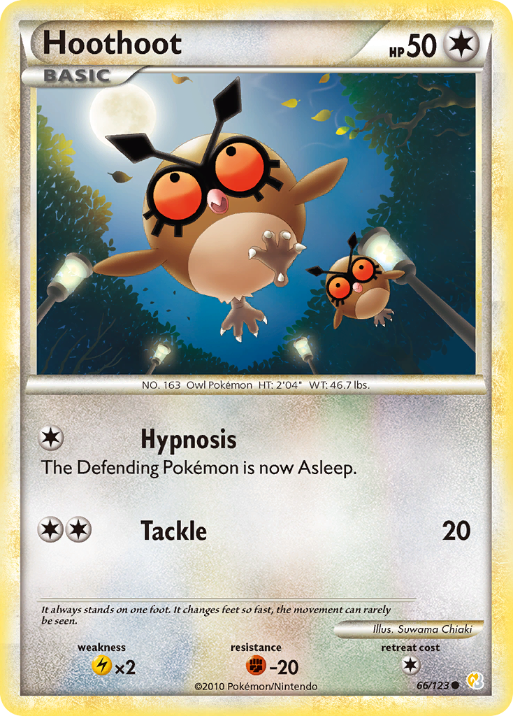 Hoothoot (66/123) [HeartGold & SoulSilver: Base Set] | Good Games Morley