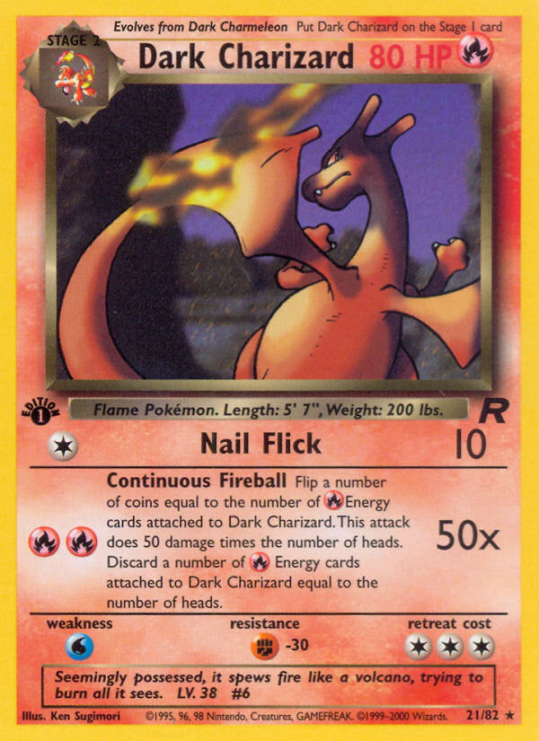 Dark Charizard (21/82) [Team Rocket 1st Edition] | Good Games Morley