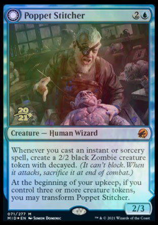 Poppet Stitcher // Poppet Factory [Innistrad: Midnight Hunt Prerelease Promos] | Good Games Morley