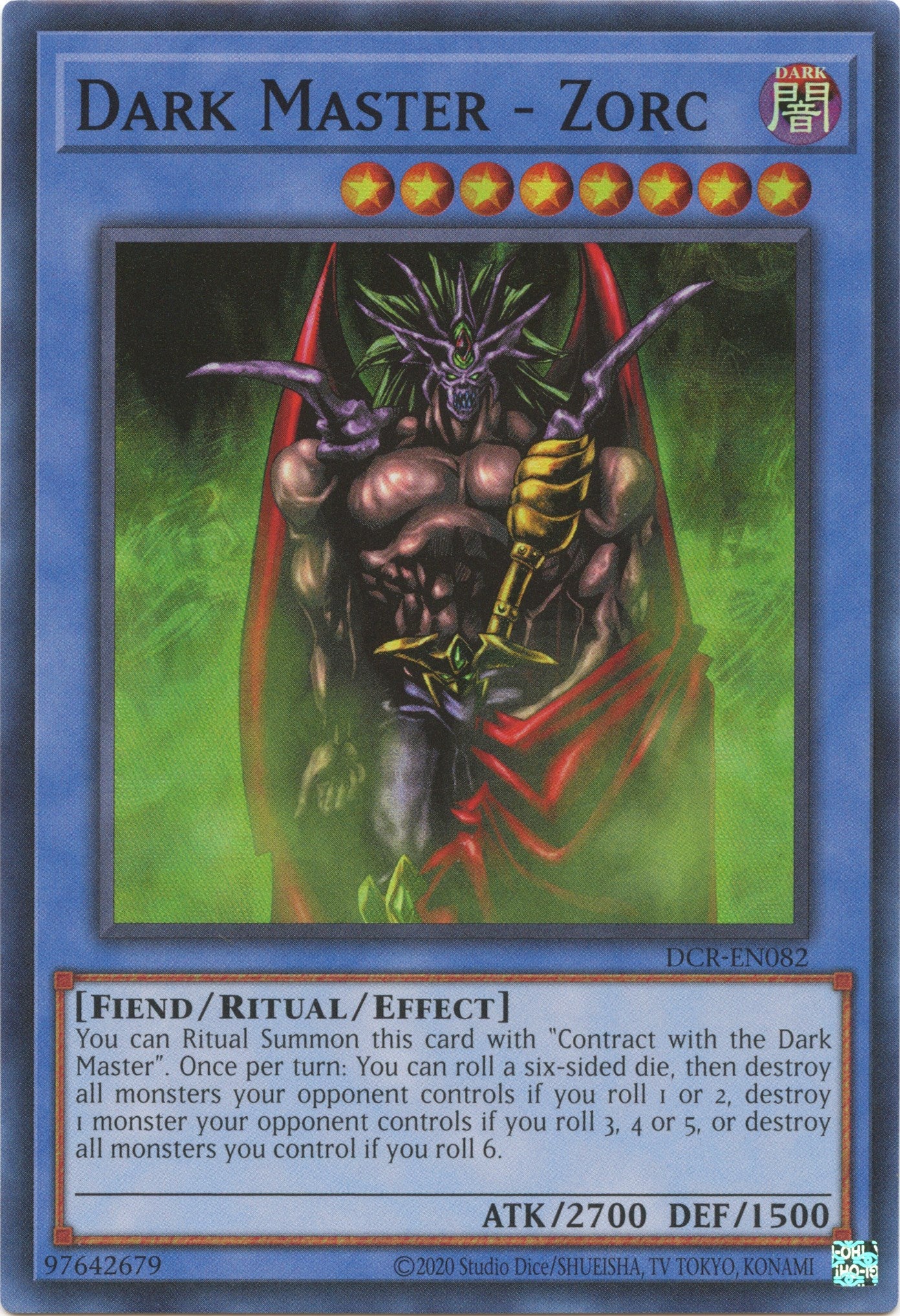 Dark Master - Zorc (25th Anniversary) [DCR-EN082] Super Rare | Good Games Morley