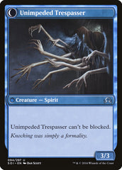 Uninvited Geist // Unimpeded Trespasser [Shadows over Innistrad] | Good Games Morley