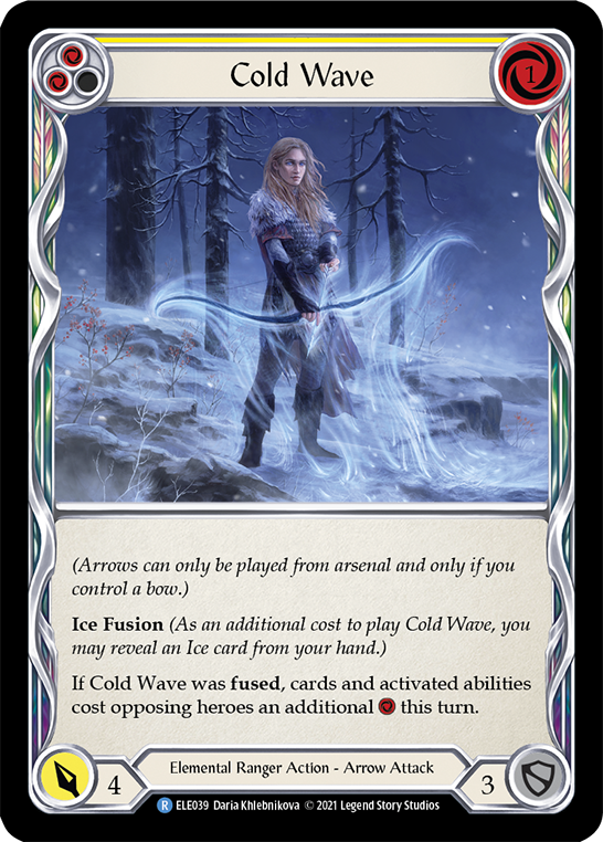 Cold Wave (Yellow) [ELE039] (Tales of Aria)  1st Edition Rainbow Foil | Good Games Morley