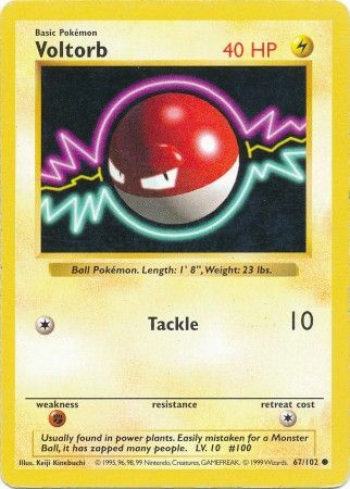 Voltorb (67/102) [Base Set Shadowless Unlimited] | Good Games Morley