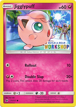 Jigglypuff (71/111) (Build A Bear Workshop Exclusive) [Sun & Moon: Crimson Invasion] | Good Games Morley