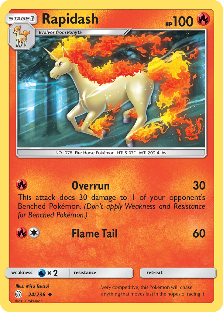 Rapidash (24/236) [Sun & Moon: Cosmic Eclipse] | Good Games Morley