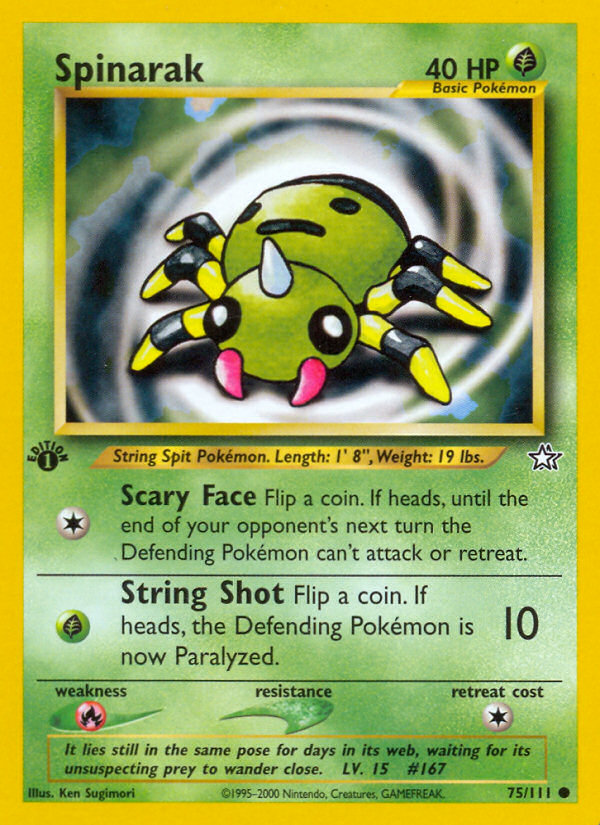 Spinarak (75/111) [Neo Genesis 1st Edition] | Good Games Morley