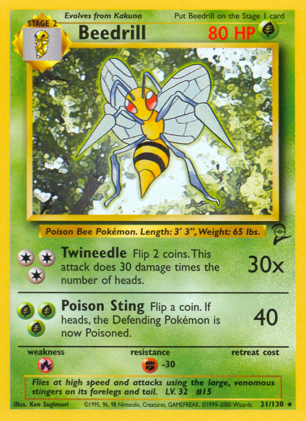 Beedrill (21/130) [Base Set 2] | Good Games Morley