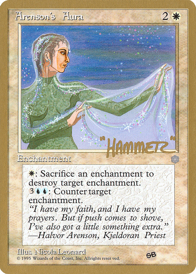 Arenson's Aura (Shawn "Hammer" Regnier) (SB) [Pro Tour Collector Set] | Good Games Morley