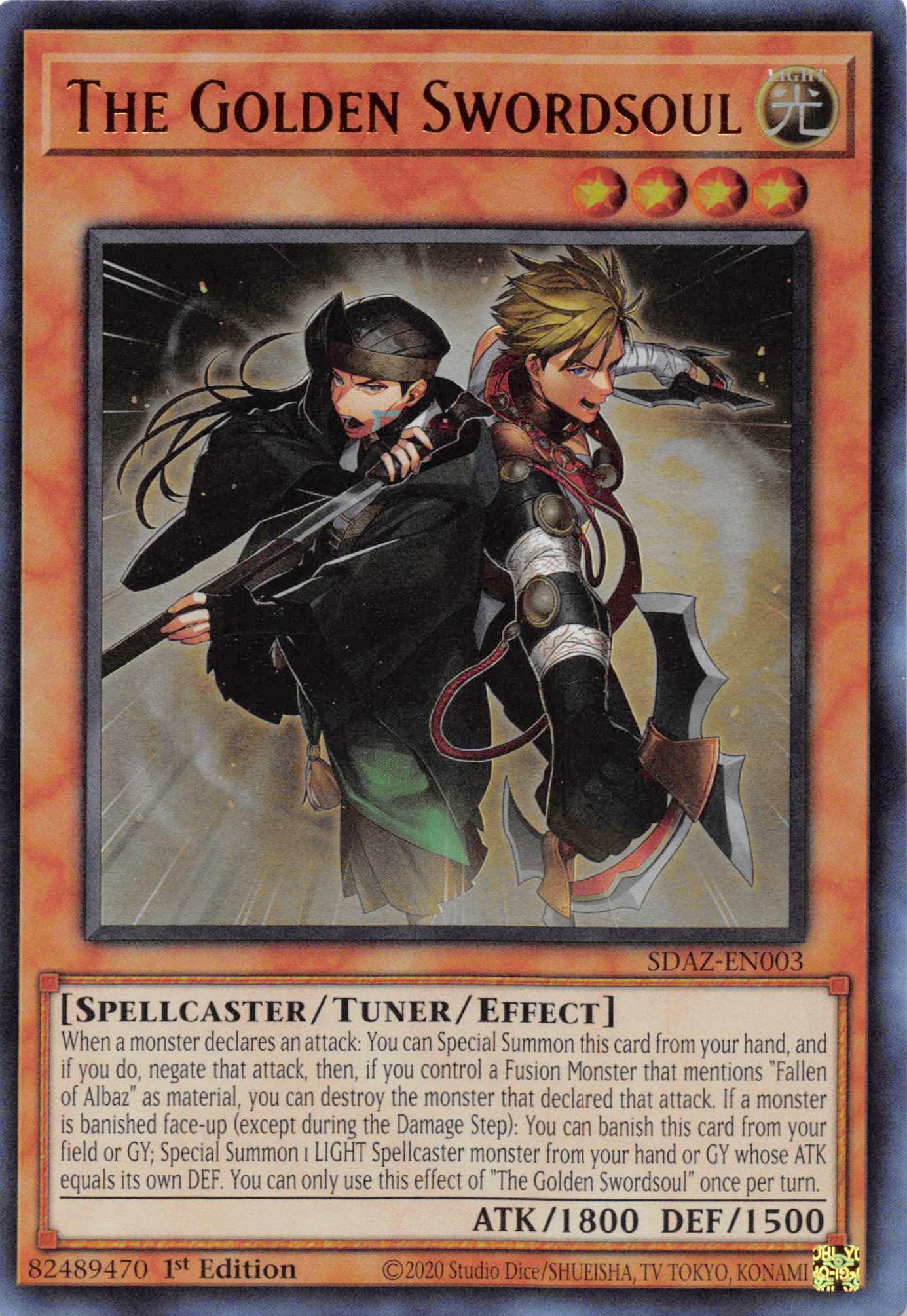The Golden Swordsoul [SDAZ-EN003] Ultra Rare | Good Games Morley