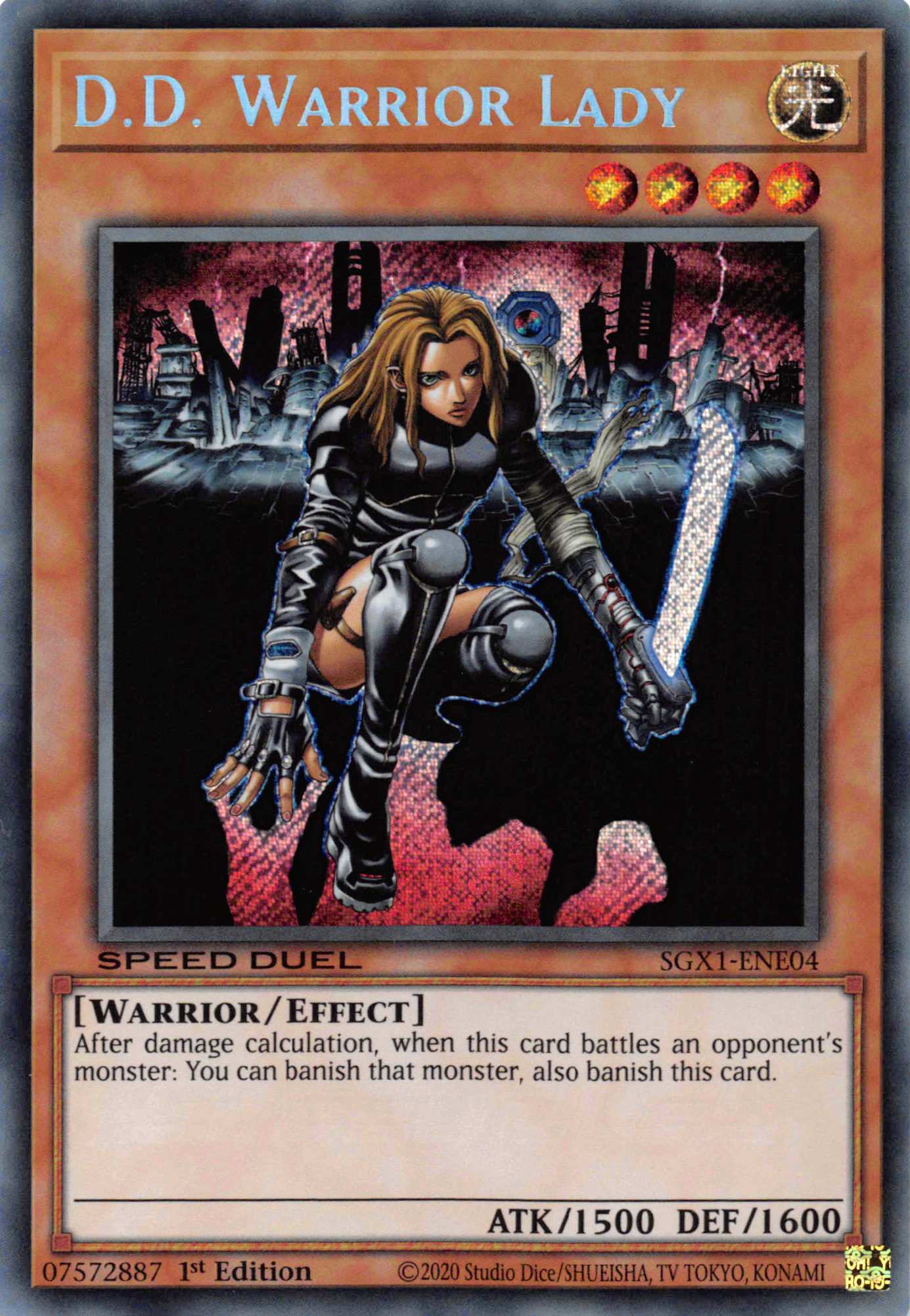 D.D. Warrior Lady [SGX1-ENE04] Secret Rare | Good Games Morley
