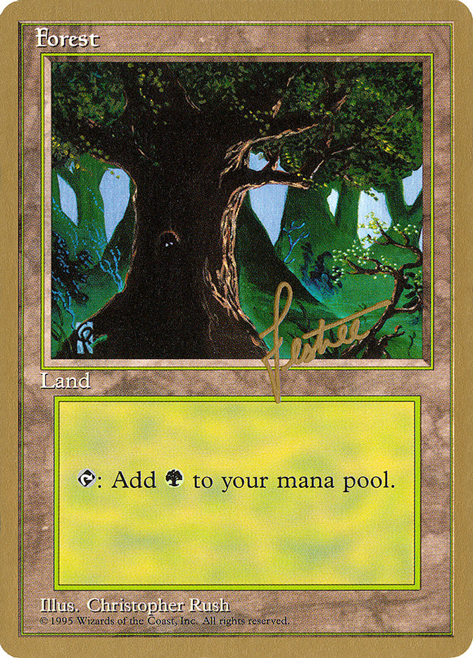 Forest (bl377) (Bertrand Lestree) [Pro Tour Collector Set] | Good Games Morley