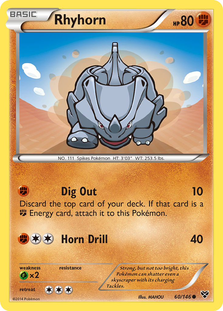 Rhyhorn (60/146) [XY: Base Set] | Good Games Morley