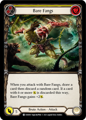 Bare Fangs (Yellow) [EVR009] (Everfest)  1st Edition Rainbow Foil | Good Games Morley