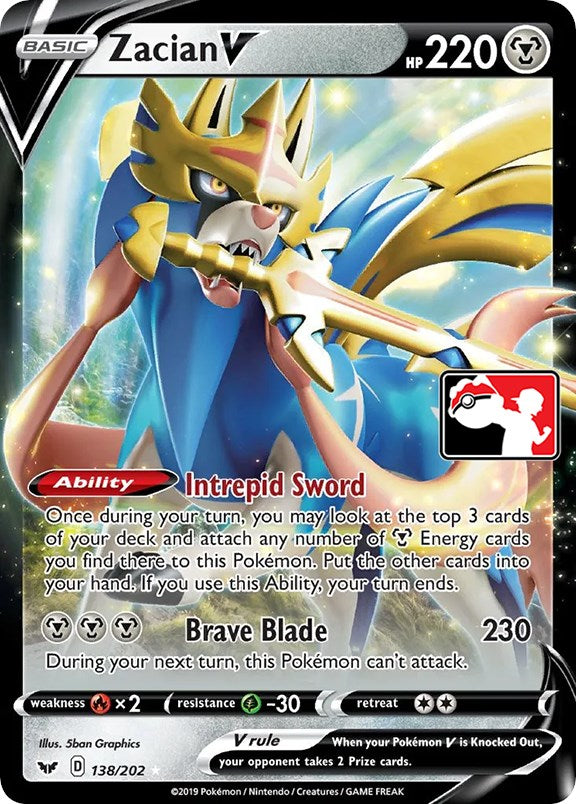Zacian V (138/202) [Prize Pack Series One] | Good Games Morley