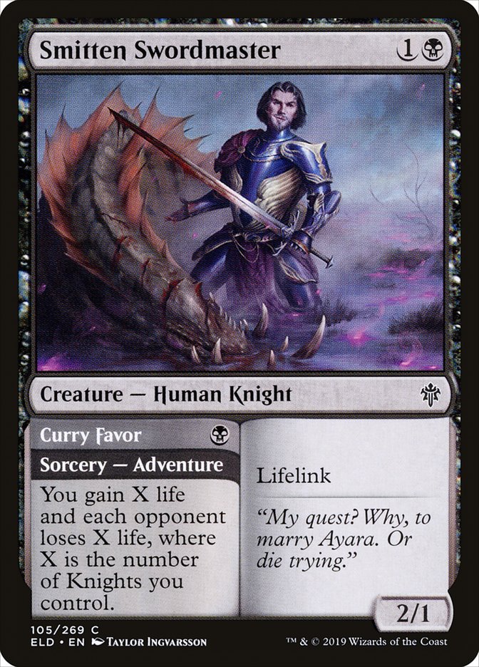 Smitten Swordmaster // Curry Favor [Throne of Eldraine] | Good Games Morley