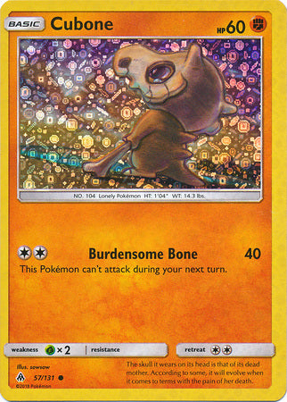 Cubone (57/131) (General Mills Promo) [Sun & Moon: Forbidden Light] | Good Games Morley