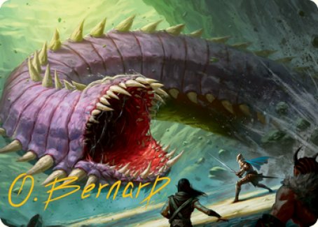 Purple Worm Art Card (Gold-Stamped Signature) [Dungeons & Dragons: Adventures in the Forgotten Realms Art Series] | Good Games Morley