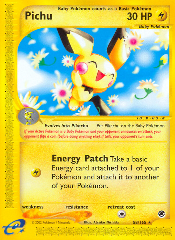 Pichu (58/165) [Expedition: Base Set] | Good Games Morley
