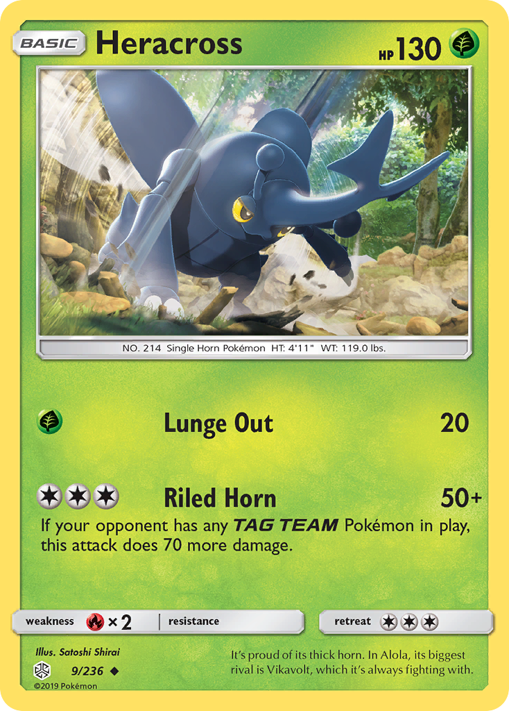 Heracross (9/236) [Sun & Moon: Cosmic Eclipse] | Good Games Morley