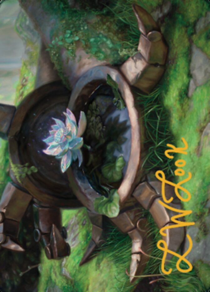 Timeless Lotus Art Card (Gold-Stamped Signature) [Dominaria United Art Series] | Good Games Morley