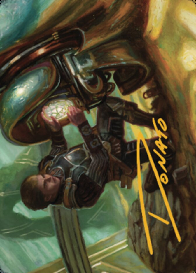 Urza, Powerstone Prodigy Art Card (Gold-Stamped Signature) [The Brothers' War Art Series] | Good Games Morley