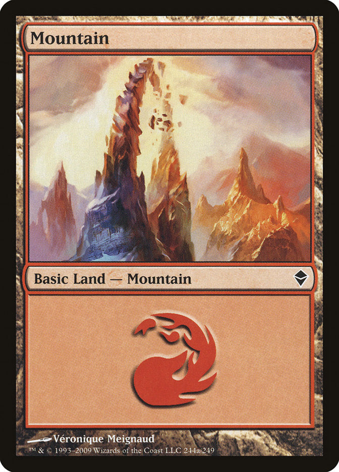 Mountain (244a) [Zendikar] | Good Games Morley