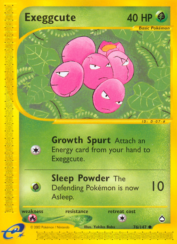 Exeggcute (76/147) [Aquapolis] | Good Games Morley