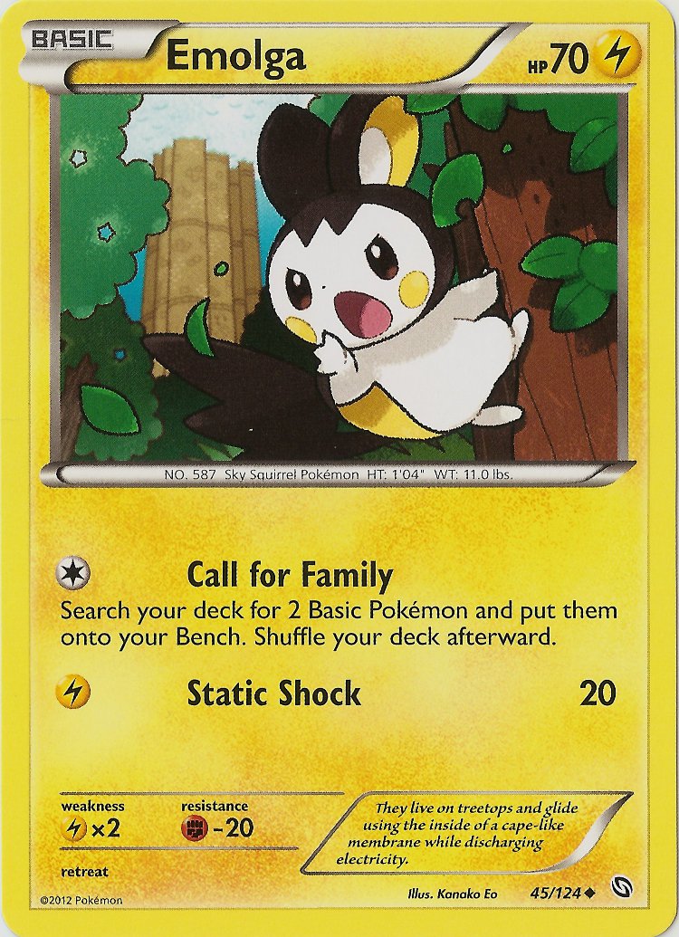 Emolga (45/124) [Black & White: Dragons Exalted] | Good Games Morley
