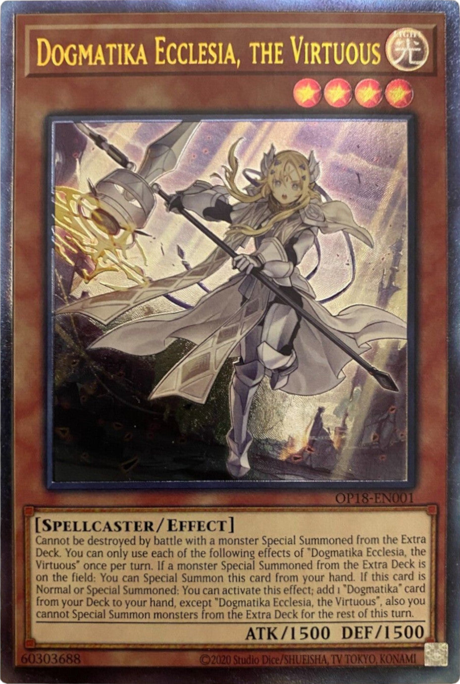 Dogmatika Ecclesia, the Virtuous [OP18-EN001] Ultimate Rare | Good Games Morley