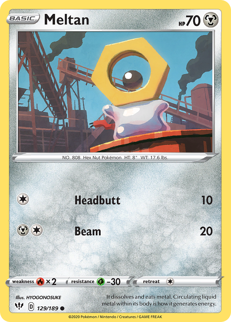 Meltan (129/189) [Sword & Shield: Darkness Ablaze] | Good Games Morley