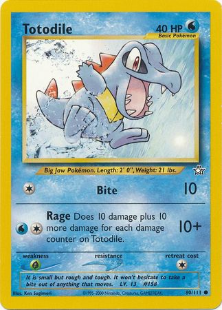 Totodile (80/111) [Neo Genesis Unlimited] | Good Games Morley
