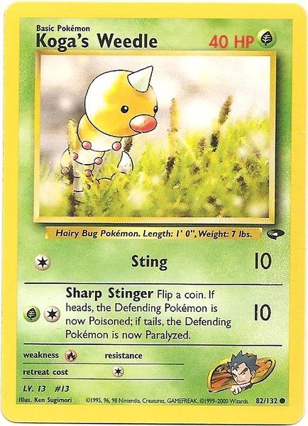 Koga's Weedle (82/132) [Gym Challenge Unlimited] | Good Games Morley