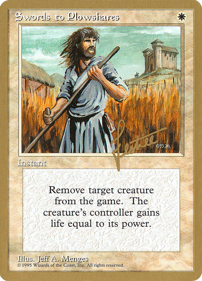 Swords to Plowshares (Bertrand Lestree) [Pro Tour Collector Set] | Good Games Morley