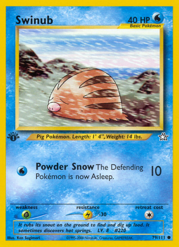 Swinub (79/111) [Neo Genesis 1st Edition] | Good Games Morley
