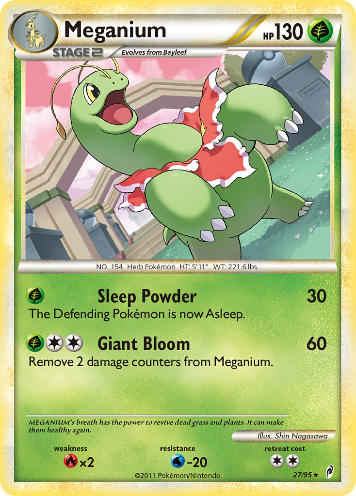 Meganium (27/95) [HeartGold & SoulSilver: Call of Legends] | Good Games Morley