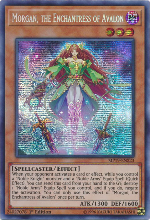 Morgan, the Enchantress of Avalon [MP19-EN223] Prismatic Secret Rare | Good Games Morley