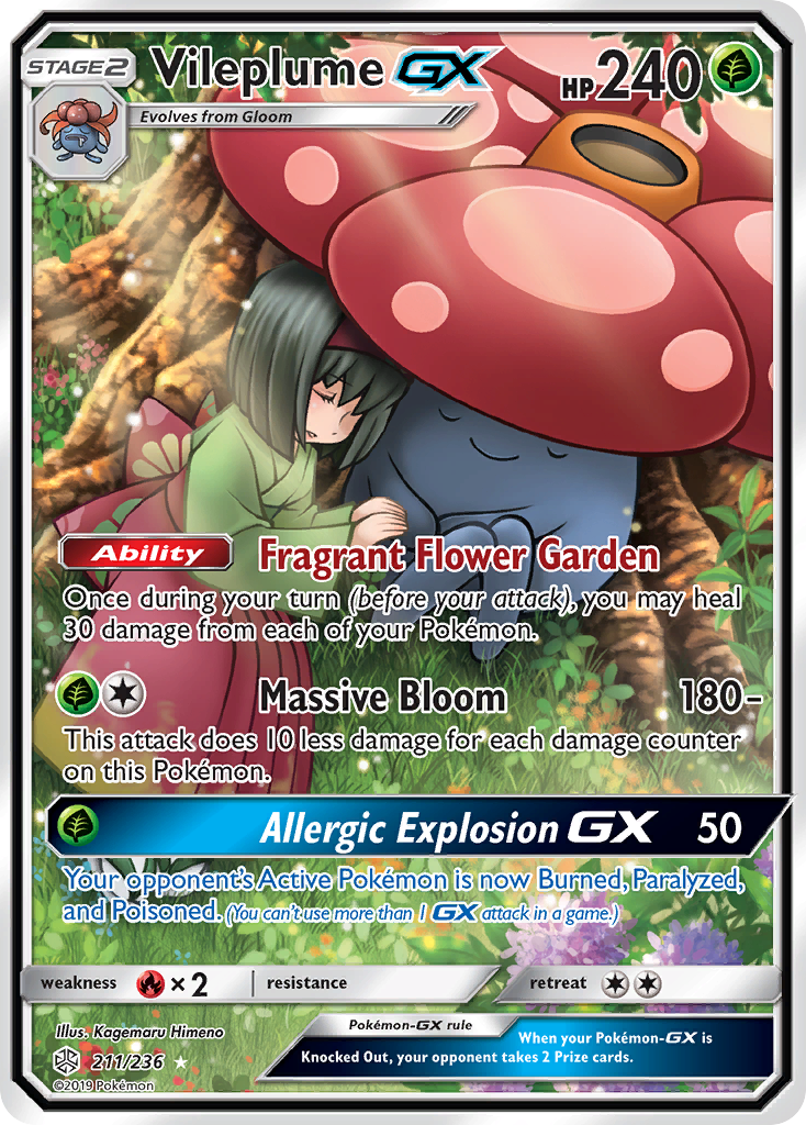 Vileplume GX (211/236) [Sun & Moon: Cosmic Eclipse] | Good Games Morley