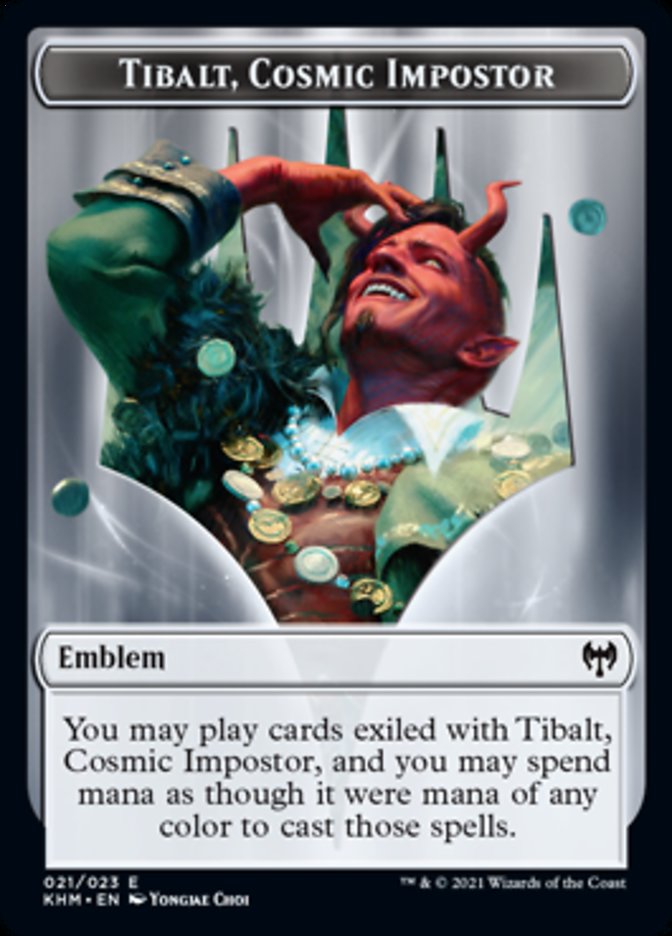 Tibalt, Cosmic Impostor Emblem [Kaldheim Tokens] | Good Games Morley