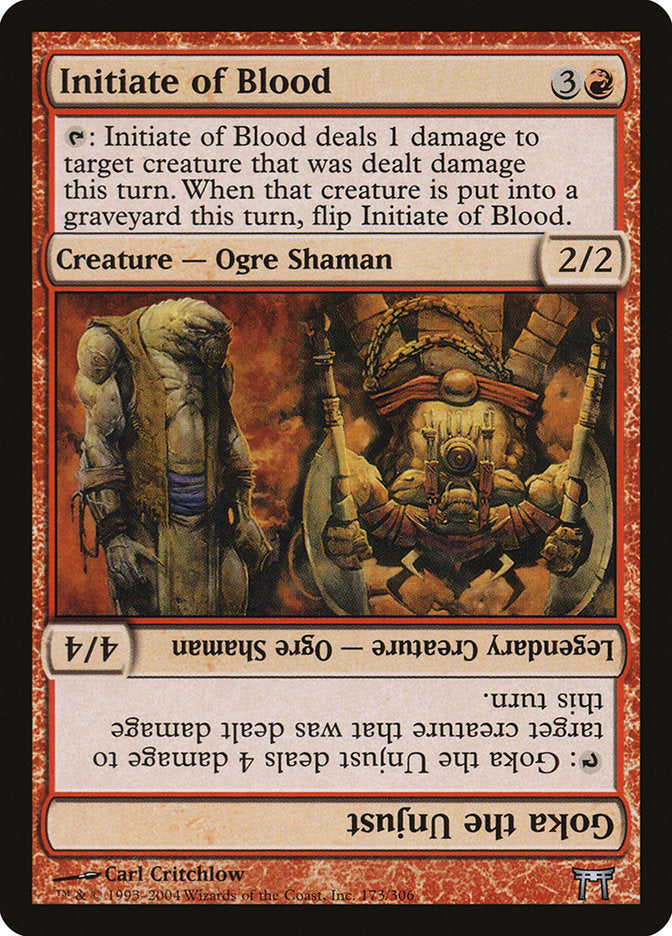 Initiate of Blood // Goka the Unjust [Champions of Kamigawa] | Good Games Morley