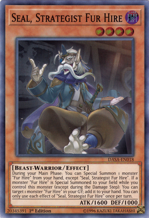 Seal, Strategist Fur Hire [DASA-EN018] Super Rare | Good Games Morley