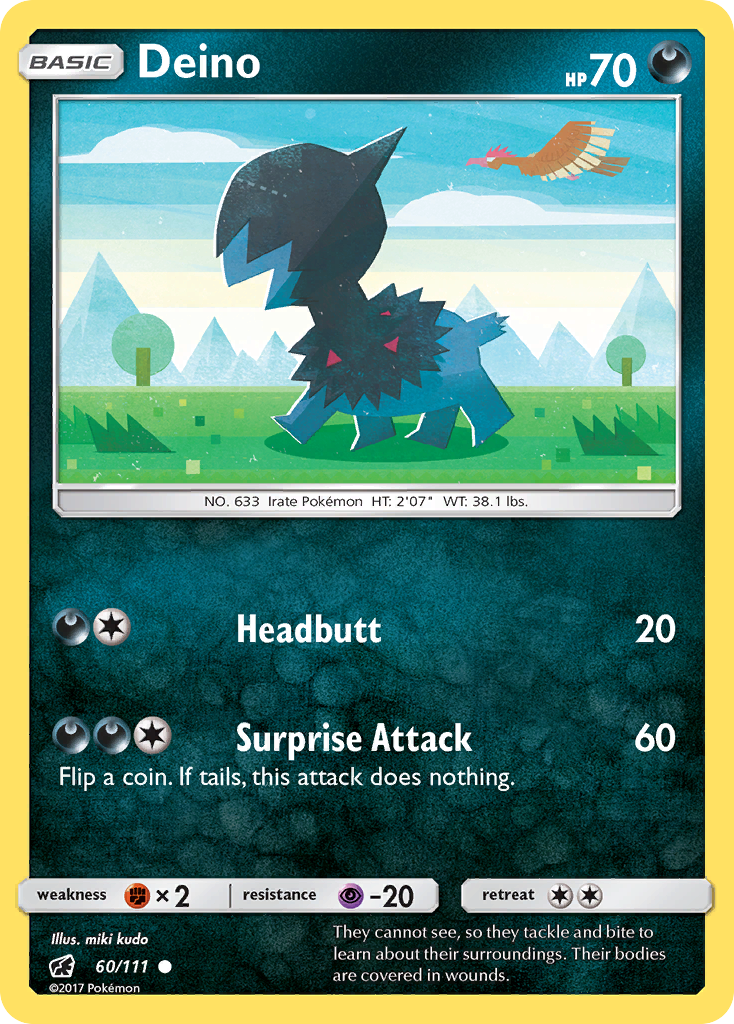 Deino (60/111) [Sun & Moon: Crimson Invasion] | Good Games Morley