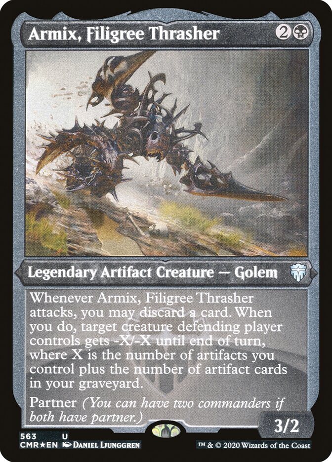 Armix, Filigree Thrasher (Etched) [Commander Legends] | Good Games Morley