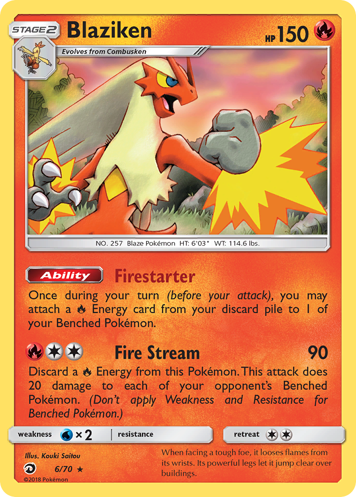 Blaziken (6/70) [Sun & Moon: Dragon Majesty] | Good Games Morley