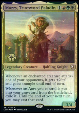 Mazzy, Truesword Paladin [Commander Legends: Battle for Baldur's Gate Prerelease Promos] | Good Games Morley