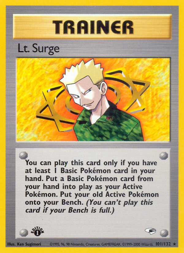 Lt. Surge (101/132) [Gym Heroes 1st Edition] | Good Games Morley
