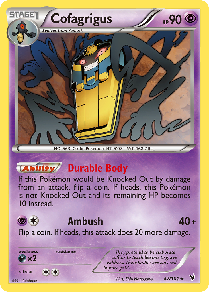 Cofagrigus (47/101) [Black & White: Noble Victories] | Good Games Morley
