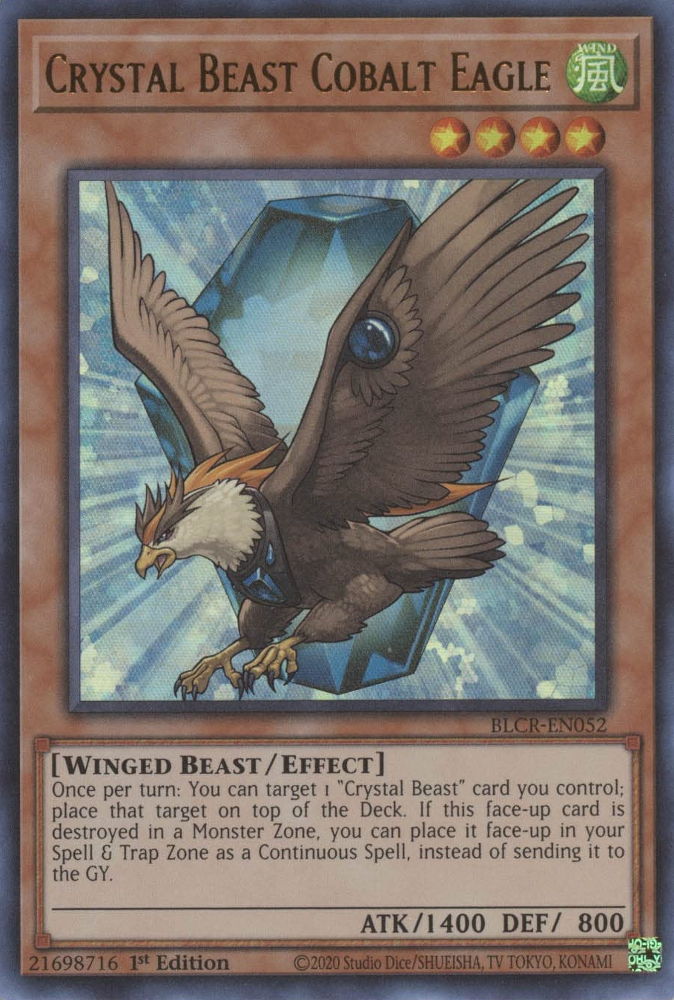 Crystal Beast Cobalt Eagle [BLCR-EN052] Ultra Rare | Good Games Morley